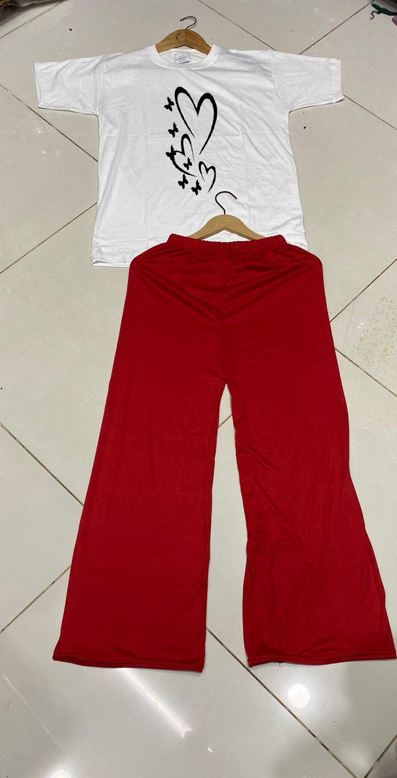 2 Pcs Cotton Jersey Night Suit high demand