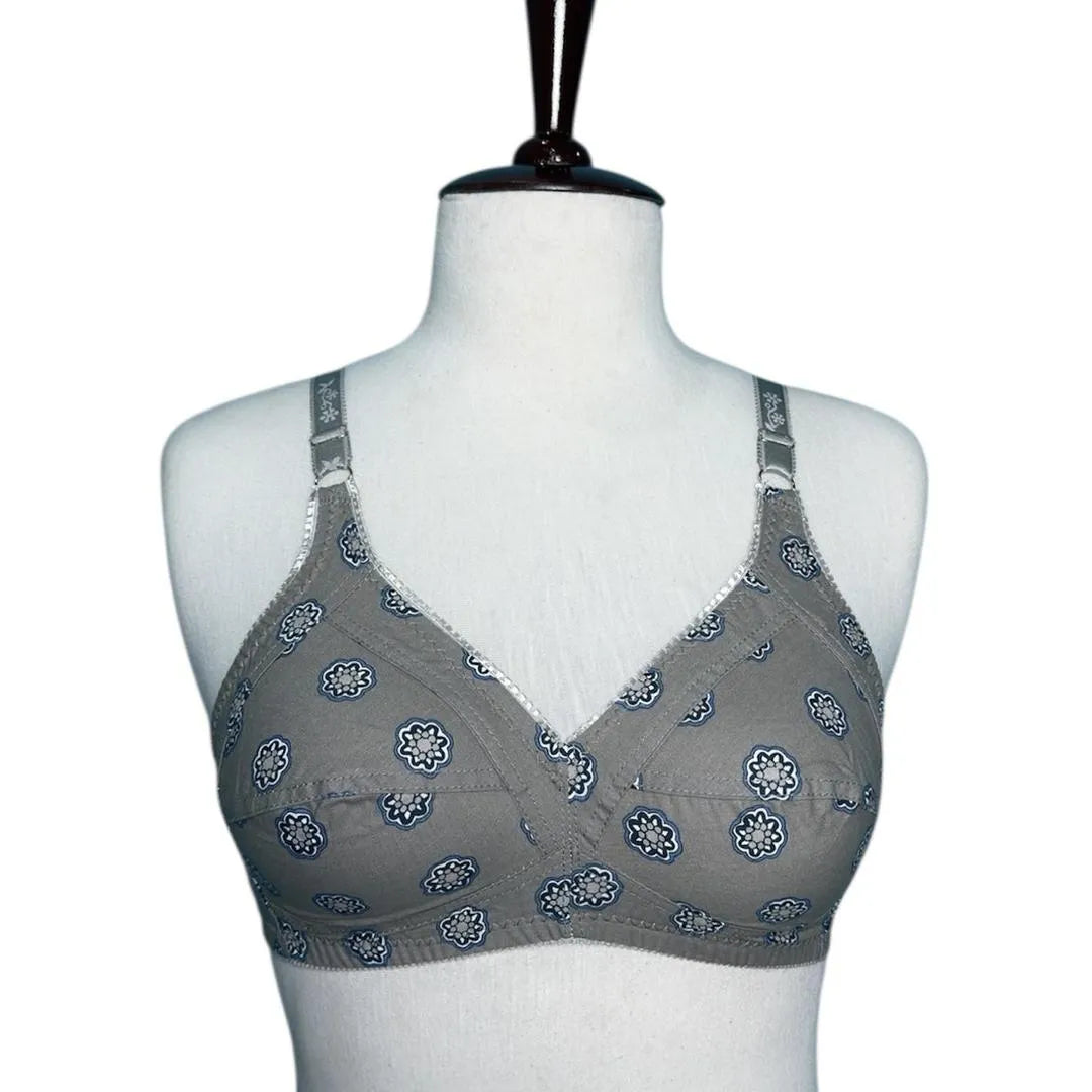 Pack of 5 Cotton Non-Padded Bra, Everyday Comfort, Soft & Breathable.