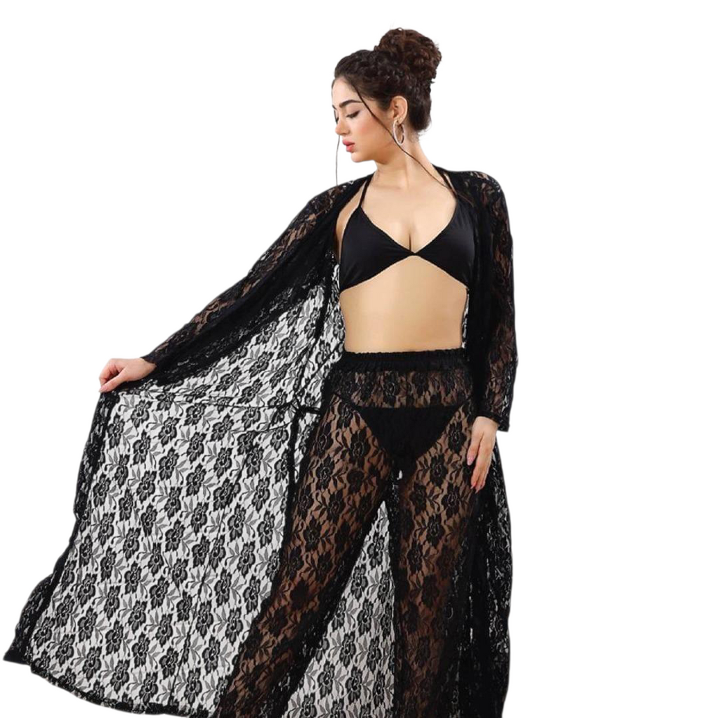 Bridal Silk Night Suit 4pcs