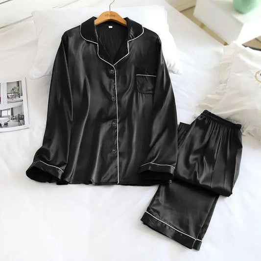 2 pcs Silk Plain Night Suit