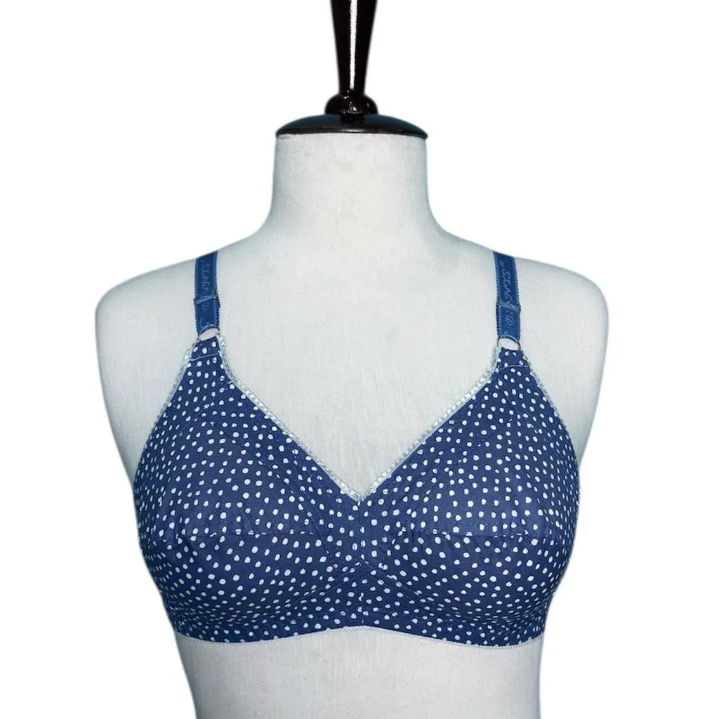 Pack of 5 Cotton Non-Padded Bra, Everyday Comfort, Soft & Breathable.