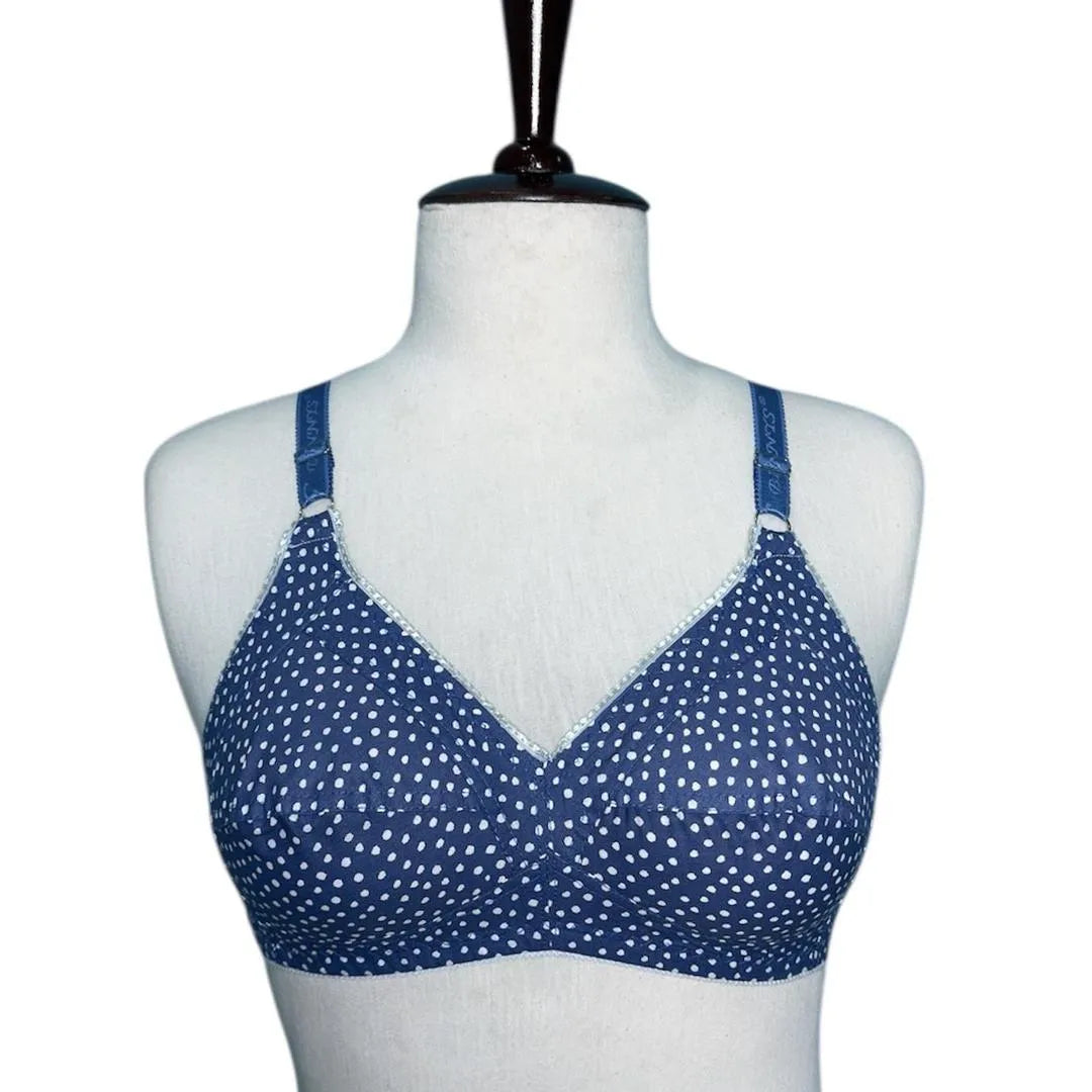 Pack of 5 Cotton Non-Padded Bra, Everyday Comfort, Soft & Breathable.