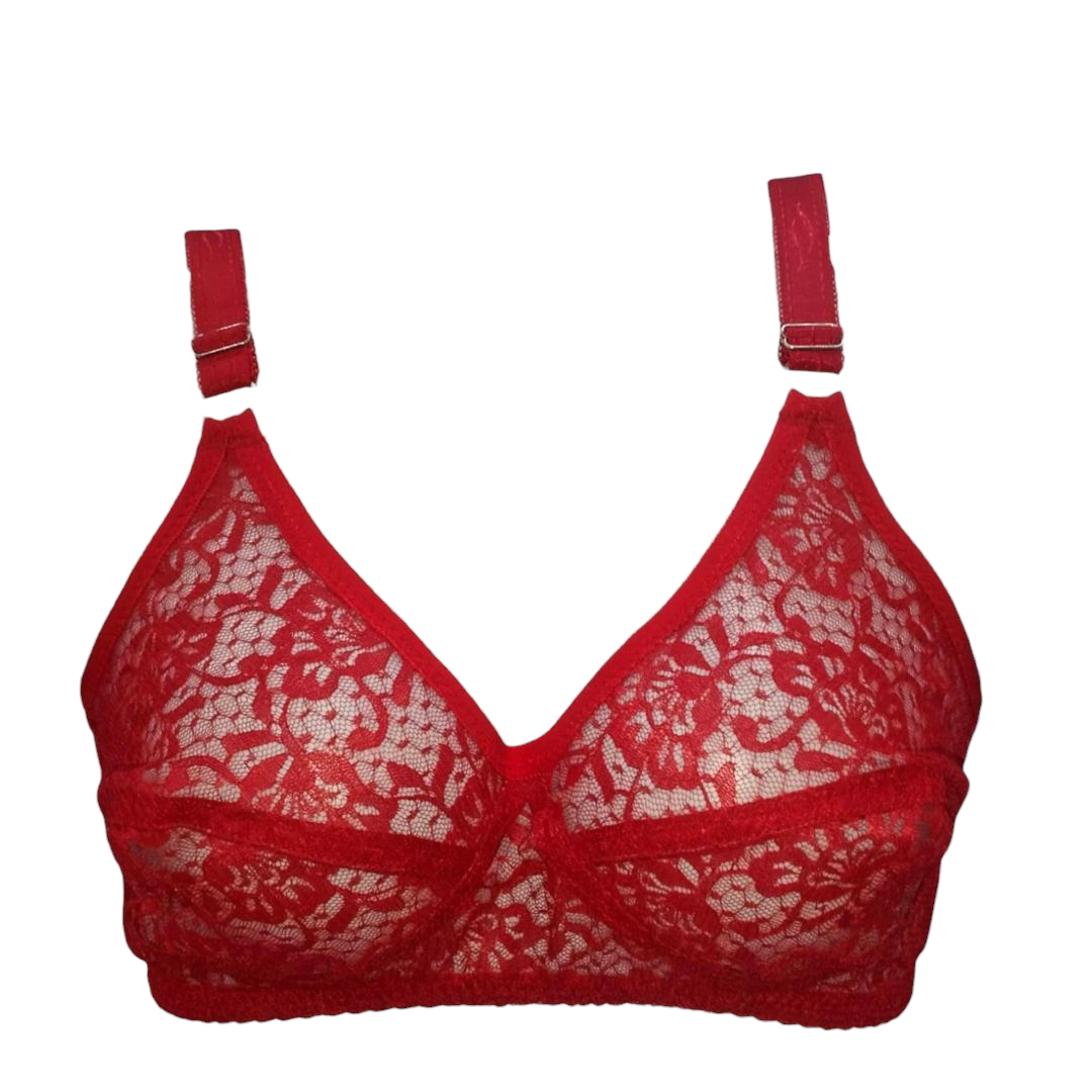 Women Premium Lace Bra | Non-Padded, Soft & Breathable Fit
