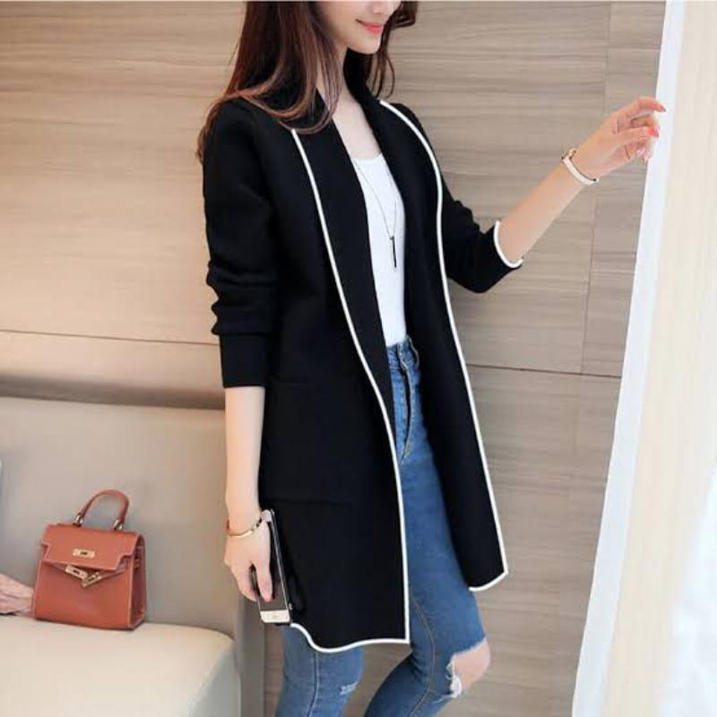 Women’s Stitched Fleece Lapel Coat – Warm, Soft & Stylish