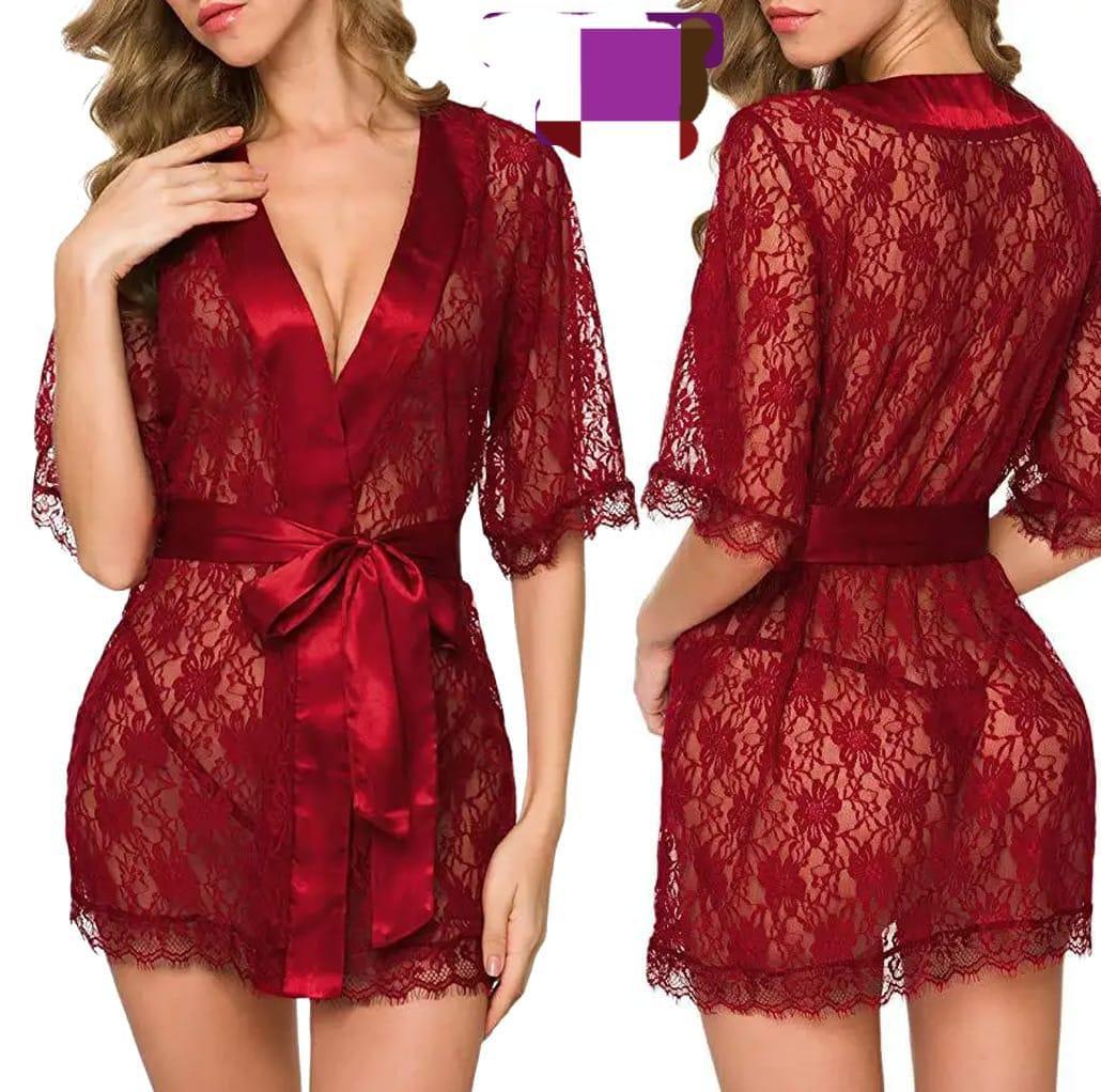 Red Silk Night Gown